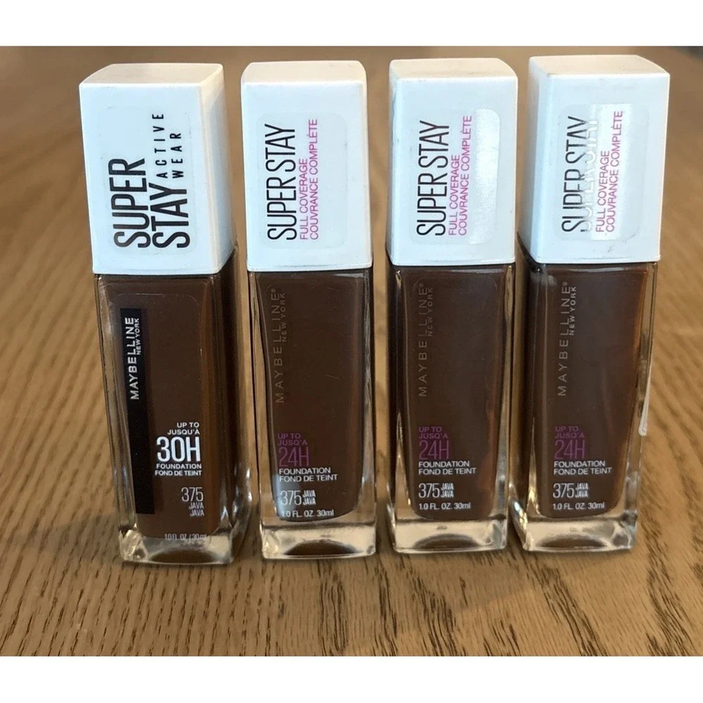 Maybelline 1fl oz 375 Java Super Stay Full Coverage Liquid Foundation - Qty 4